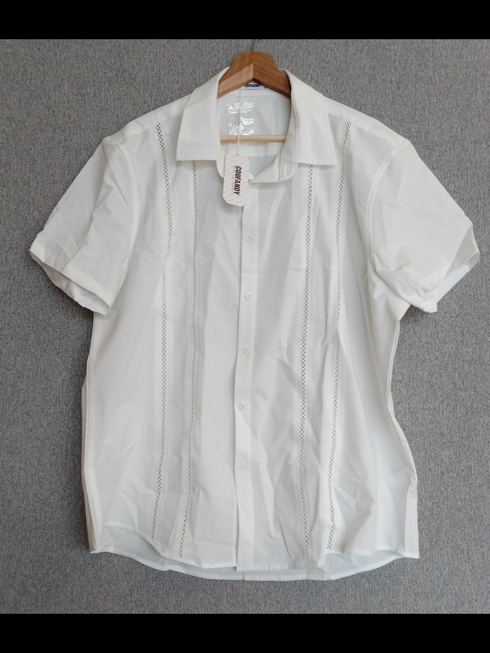 Men's White Short-Sleeve Button-Down Shirt by DON JUAN